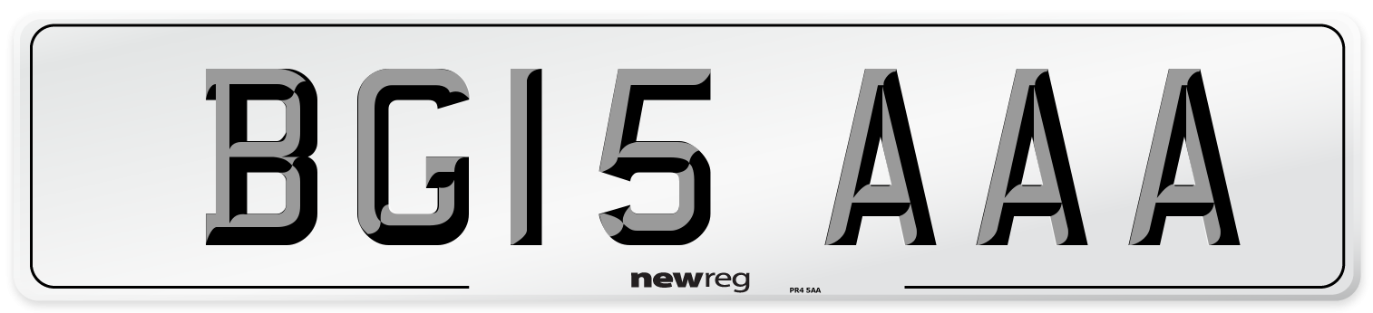 BG15 AAA Number Plate from New Reg